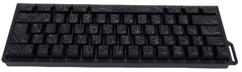 Plyisty Wireless Gaming Keyboard, 61 Key Tri-Mode 2.4G USB Bluetooth with RGB Backlit Ribbon 60 Percent Portable Computer Keyboards for PC/Tablet/Laptop Gamer