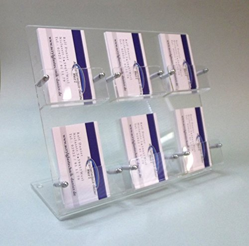 Acrylglastechnik Danier 6-Fach Visitenkartenständer Hochformat