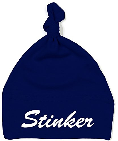 Schnoschi Babymütze in blau mit Stinker hochwertig Bestickt/gestickt