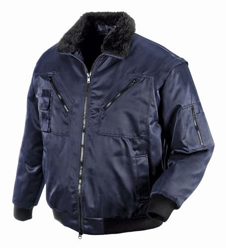 eXtreme Herren Pilotenjacke für Arbeit & Freizeit – Vielseitige Modelle mit 4-in-1 Funktion oder in Warnschutzfarben in marine Größe XL