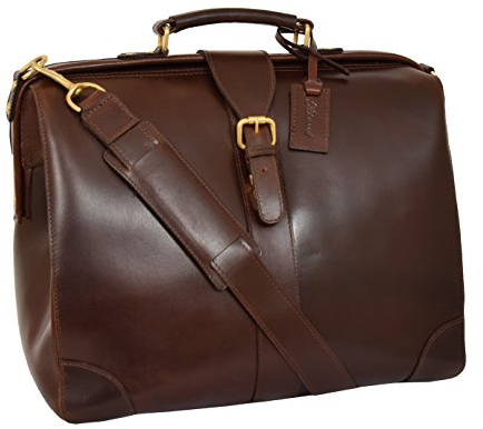 Echtleder Ärzte Aktentasche Rechtsanwalt Geschäftsmann Rep Professionals Braun Gladstone-Tasche - Duke