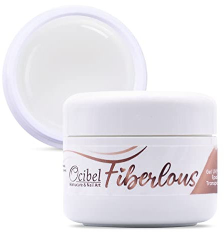 OCIBEL - Gel Fiberlous UV/LED Épais Transparent. Gel Fibres de verre, Haute résistance, Longue tenue. Manucure complète avec 1 seul Gel. Lot de 1 (1 x 30 g)