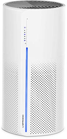 Uniprodo Purificateur D'air Ventilateur Épurateur D Air Hepa Charbon Actif Pour La Maison UNI_AIR PURIFIER_01 (Triple Filtration, Pièces ≤ 16 m2, Débit D’Air 130 m3/h, Minuterie, 3 Vitesses)