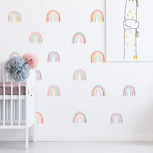 funlife 72PCS Regenbogen Wandtattoo, selbstklebend Wandsticker Regenbogen, regenbogen deko kinderzimmer, Regenbogen für Kinder, Mädchen, Kinderzimmer, Babyzimmer, Lebendiger Regenbogen
