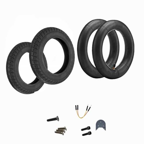 Kit Ruedas de 10 Pulgadas compatible con Patinete Xiaomi m365 y Pro, cámaras aire de ruedas la Pieza Levanta el Guardabarros y el Caballete (Kit-10P)