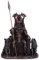 Nemesis Now Bronzefigur Odin Alle Vater Wölfe und Thron, Bronze, 22 cm