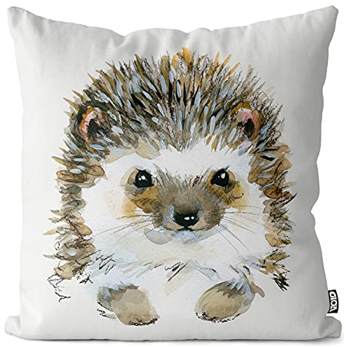 VOID Igel Tiere Kinder Tierbaby Kissenbezug 40x40 Kissenhülle Polyester Zierkissen Couchkissen Ostern Osterdeko Deko, Kissen Größe:40 x 40 cm