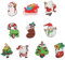Christmas Fridge Magnets, 10PCS Christmas Refrigerator Magnetic Stickers Holiday Seasonal Festival Fridge Magnets for Locker Whiteboard Office Car Cabinet Dishwasher Bulletin Classroom