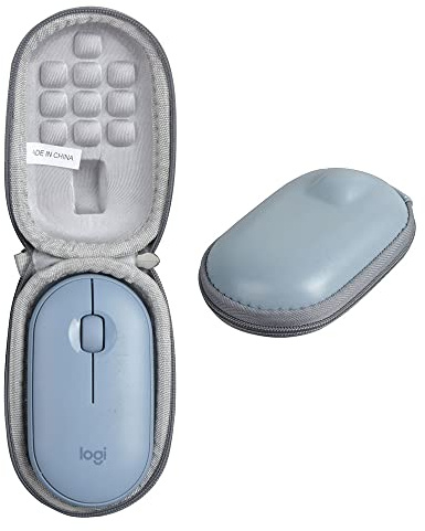 Anleo Travel Case for Logitech Pebble Mouse 2 M350s Slim Bluetooth Wireless Mouse (Blue)