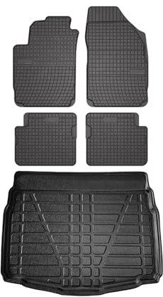 Fußmatten & Kofferraumwanne Set kompatibel mit Alfa Romeo Giulietta 2010-2020 Gummi 5X