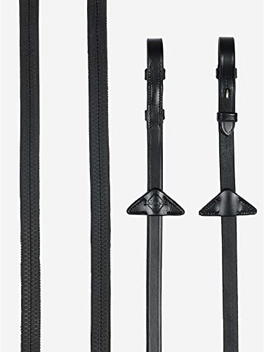 LeMieux Rubber Reins - Black/Black Full