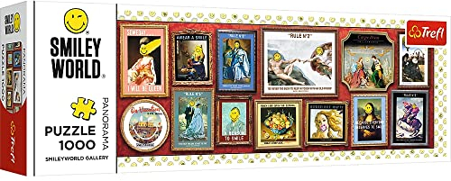 Trefl 29053 Panorama 1000 Teile Lächelndes Kunstwerk, Collage, heiteres Puzzle, DIYPuzzle, Kreative Unterhaltung, Spaß, für Erwachsene und Kinder ab 12 Jahren, Galerie Smiley World