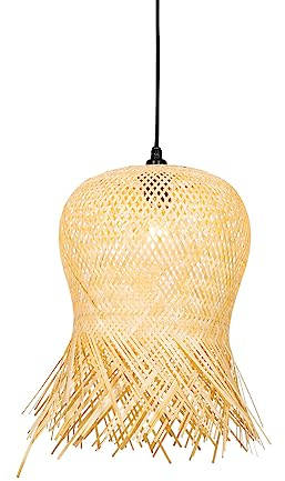 Qazqa Orientalisch außen Pendelleuchte, Pendellampe für den Garten - Carlos - Naturel, max. 40W, Geeignet für LED, 38cm, IP44, Rund