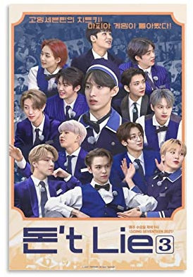 Seventeen Kpop Idol Group Poster Dekorative Malerei Leinwand Wandkunst Wohnzimmer Poster Schlafzimmer Malerei, Leinwand Kunst Poster Und Wandkunst Bilddruck Moderne Familienzimmer Dekor 12x18inch(30x4