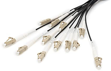 DIGITUS DK-2433CU030BK-BBB – Glasfaserkabel OM4 – 30 m – LC (UPC) zu LC (UPC) – 12 Fasern Breakout-Kabel – 1/10/40/100 Gbit/s – MM Multimode Lichtleiterkabel – Faser: 50/125 µ – Schwarz (Black)