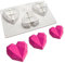 Stampo in silicone a forma di cuore con diamanti per cioccolato, accessori per torte fai da te, stampi per cubetti di ghiaccio, biscotti, pasticceria, stampo da forno manuale (Lover Heart J_11,76 x