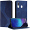 Fatcatparadise Kompatibel mit Samsung Galaxy A20E/A10E Hülle, Handyhülle für Samsung A20E/A10E, PU Leder Flip Klappbare Wallet Magnet Case Handytasche Klapphülle Schutzhülle Hülle Holster (Blau)