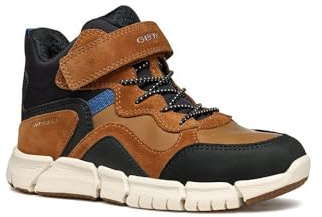 Geox J Flexyper Boy B Abx Ankle Boot, LT Brown/Black, 41 EU