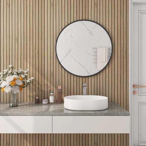 HelloWall Wood Slat Wallpaper Peel and Stick 17.7x80 Thick Brown Wood Striped Wallpaper Wood Panels for Wall Faux Wood Grain Contact Paper for Drawers Self Adhesive Removable Wood Cabinet Wallpaper