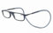 Men's and women's reading glasses Occhiali da lettura sottili da donna e uomo, chiusura magnetica, facile da leggere, con elastici in silicone (Size : 200x, Color : Braccio Grigio Telaio Nero)