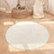 Paco Home Teppich Wohnzimmer Schlafzimmer Hochflor Skandinavisches Muster Boho Optik Weich Uni 3D Optik Abstrakt Waschbar Creme, Grösse:160 cm Rund