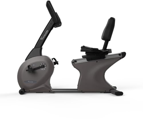 Vision Fitness R60 Halbliege-Ergometer | stromloser Generatorbetrieb, für Nutzer bis 182 kg