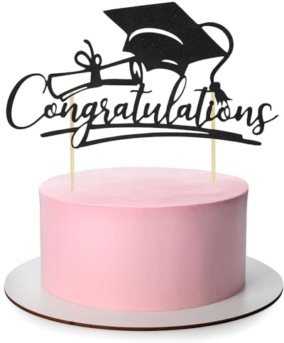 Congratulations Cake Topper, Congrats Grad Decor, 2025 High School/College/Senior Graduation Decorations Supplies, Class of 2025 Happy Graduation A6-BYDDCP