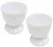 Egg Cups Set of 2, Lightweight Boiled Egg Holders Plastic Single Egg Stand Kitchen Gadgets Tools for Breakfast Party Dinning, White