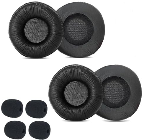 Replacement Ear Pads for Plantronics Headset 50mm Ear Cushions Compatible with Plantronics Blackwire C320 3210 3220 3320 HW251N HW261N HW510 HW520 Jabra Biz 2300 Pro 920 9450 GN 2000 9125 (4 Pack)
