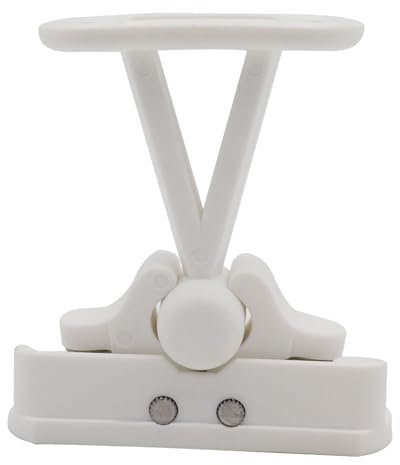 Xiciki Caravan Door Retainer Catch for Static Caravan Motorhome Door Retainer, Vi/va T Type Holder Clip, with Stainless Steel Springs for Motorhome Camper Boat Locker White Extended