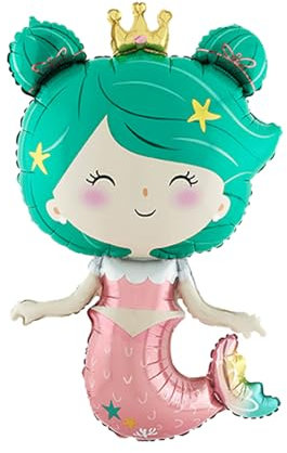Fesnova Meerjungfrau Luftballon,Meerjungfrau Ballon Tiere, Geburtstag Deko Mädchen, 3D Meerjungfrauen Folienballon für Unterwasserwelt Meerjungfrau Kindergeburtstag Deko Hochzeit Festival