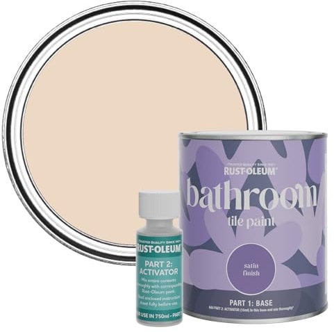 Rust-Oleum Water-Resistant Bathroom Tile Paint in Satin Finish - Eleanor 750ml