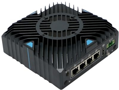 ANDAQI Side Mount Din Rail Micro Firewall Appliance, Mini PC, PFSense, Mikrotik, OPNsense, VPN, Router PC, I3 10110U, RX19, 4 x I210 I211, HDMI, TPM2.0, SIM Slot, 32G RAM, 256G SSD
