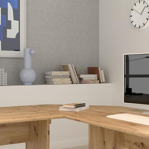 Forte TEMPRA 2 Schreibtisch Verbindungsplatte 70 80, modernes Eckstück für TEMRA 2 Schreibtische, Büro, Holzwerkstoff, Artisan Eiche Holzdekor, 72 cm breit x 2,2 cm hoch x 72 cm tief