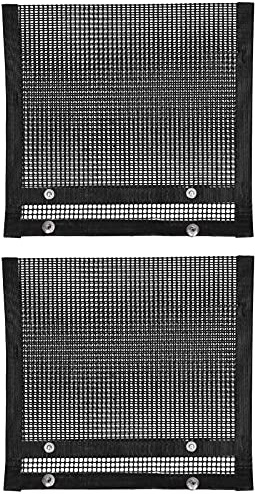 Antihaftbeschichtete Grillnetzbeutel, 2er-Pack |Hochtemperaturbeständige Grill-Kochbeutel für Fleisch/Gemüse/Fisch |Wiederverwendbares und pflegeleichtes Grillzubehör, 22 x 27 cm