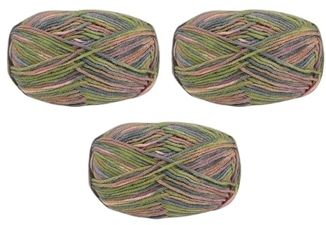 Crochet Yarn 3pcs 150g Colorful Dyed 5-Strand Milk Cotton Yarn Handmade DIY Woven Sweater Scarf Thread(Indigo Blue)