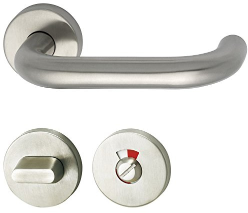 MARCHESI Drückergarnitur HARMONIE - auf Rosette WC, 38-45, Edelstahl, rot weiß
