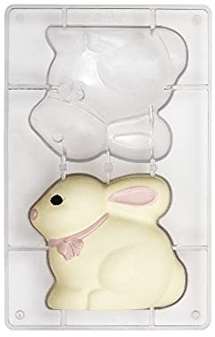 Decora, 0050108 Moule à Chocolat en Forme de Lapin en Polycarbonate, 130 x 110 mm, Idéal pour préparer des chocolats Brillants et croustillants, Design Professionnel, Fabriqué en Italie.
