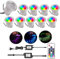 YZGWZLD Terrassen Einbaustrahler Terrassenbeleuchtung RGB 10er Set LED Bodeneinbaustrahler 30mm IP67 wasserdicht für außen innen Garten Holzbrücke Pool Holzdeck inkl. Netzteil mini Einbauspots