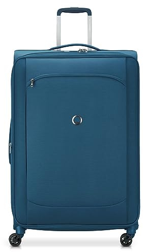 DELSEY PARIS - MONTMARTRE AIR 2.0 - Valise cabine soft extensible slim recycle - 4 doubles roues - 55x40x20cm - S - Bleu