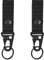 Azarxis Taktischer Schlüsselanhänger, Gürtelclip, Gürtel karabiner, Molle-Gurtband für Bergsteigen Camping Wandern (Schwarz - 2 Stück)