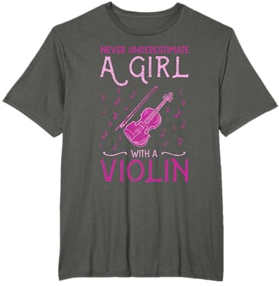 Violinista Regalo per Donne Ragazze Bambini Musica Violino Maglietta