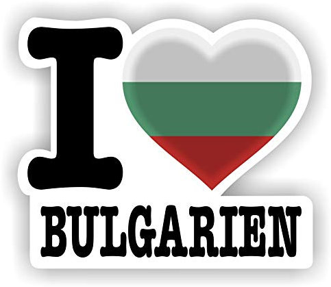 FanShirts4u - Aufkleber - I Love BULGARIEN/Bulgaria - Verschiedene Größen (BULGARIEN, 5 x 6 cm)