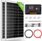 ECO-WORTHY - Kit de panel solar (240 W, 12 V, sistema fuera de la red, para RV/Barco/Casa: 2 unidades, 120 W, paneles solares, 30 A, 12/24 V, controlador + cable solar + montaje en Z