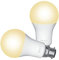 Trust Smart Bulb, 2 Pack, Dimmable LED, Tunable White, 9W, 806 Lumens, 2.4GHz WiFi, Alexa & Google Home Compatible, No Hub Required