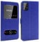 CEKA TECH Coque pour Samsung Galaxy A52 (6,5 Pouces), Etui Housse avec FENETRES, Pochette Magnétique pour (Samsung Galaxy A52) - Bleu