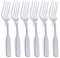 FULLYWARE Tenedor de Cena de Acero Inoxidable, 7.6 Pulgadas, Juego de Cubiertos de Metal, 6 Piezas