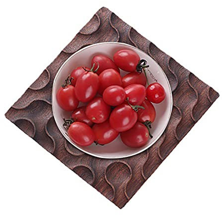 Plateau à thé rectangulaire en bois,Rectangulaire Tasse à thé Sous-verres Plateau - Drinks Coaster Tea Cup Mat Plateaux Sous-verre pour la maison, le salon Abbto