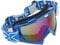 SPYMINNPOO Fahrradbrille, Motorradbrille, ATV-Brille, Offroad-Brille, rutschfeste Blockierung von Wind und Sand mit Gummiband (Blaue Rahmenfarbe Brille)