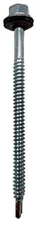 DOJA Industrial | VIS AUTOFOREUSE METAL | PACK 50 | 6,3 x 120mm | Vis Autoperforante Acier à Tete Hexagonale avec Rondelle Etancheite EPDM pour plus Fixation | Vis Autoperceuse pour Metal, Tole Acier